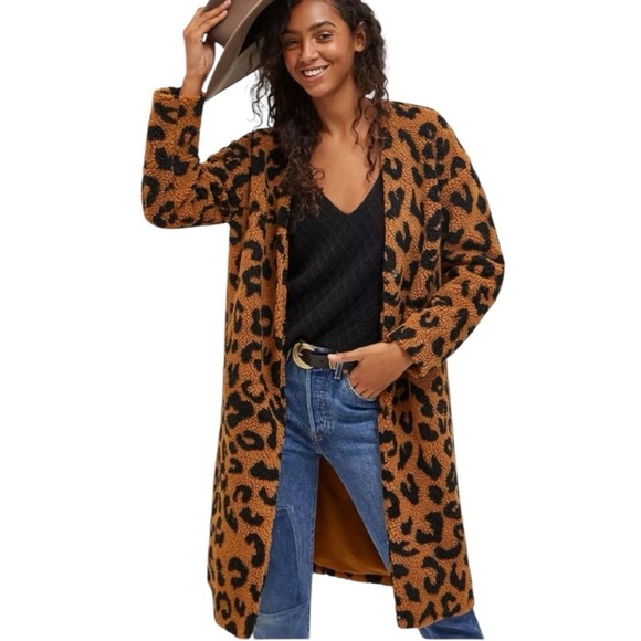 Anthropologie Jackets & Blazers - NWT Anthropologie‎ dRA Farren Spotted Teddy Coat M